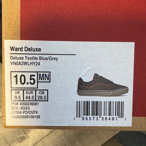 Vans Men's Dark Blue and Brown Sneakers - Picture 5 of 5